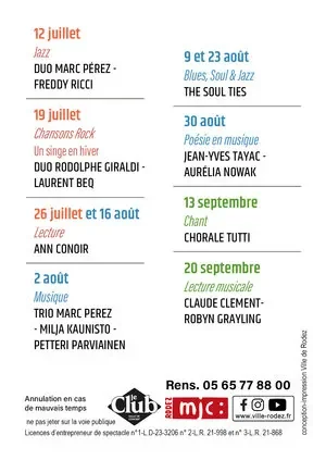 Les Dimanches du Kiosque gratuits à Rodez le 26 juillet