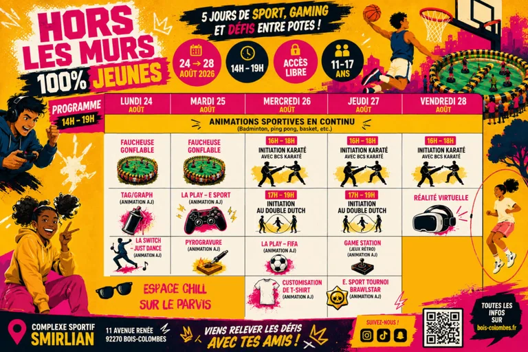 Hors les murs à Bois-Colombes : 5 jours gratuits pour les ados