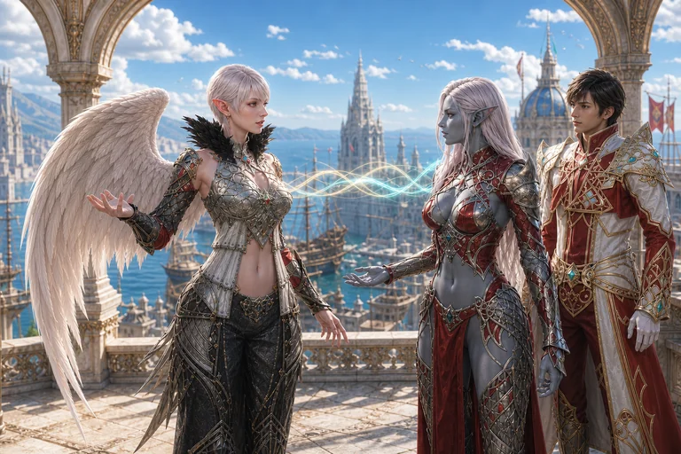 Illustration conceptuelle 3 du MMORPG avec IA Lineage2AI