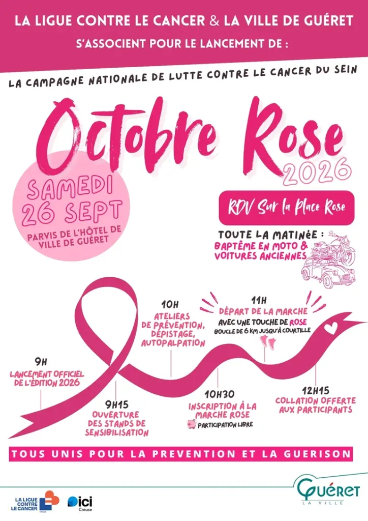 Octobre Rose à Guéret : 6 km solidaires le 26 septembre